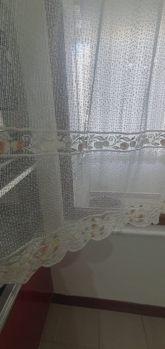 İşlemeli Beyaz Bohem Tül Perde - Görsel 4