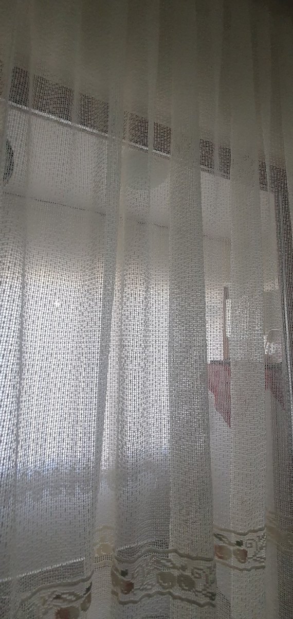 İşlemeli Beyaz Bohem Tül Perde - Görsel 5
