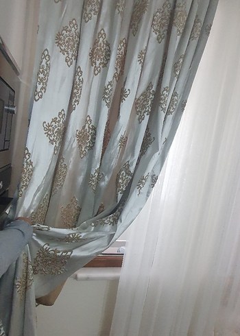 Nakışlı fon perde - Görsel 4