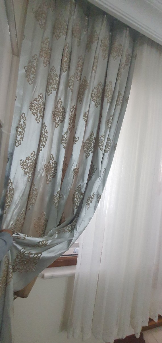 Nakışlı fon perde - Görsel 3