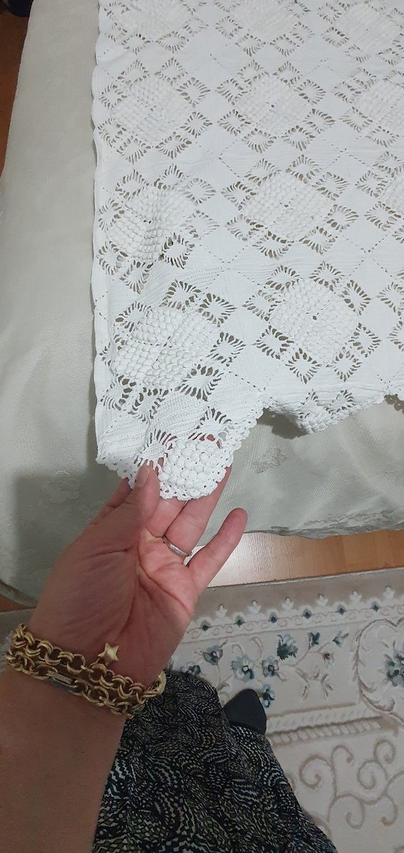 el örmesi dantel yatak örtüsü - Görsel 5