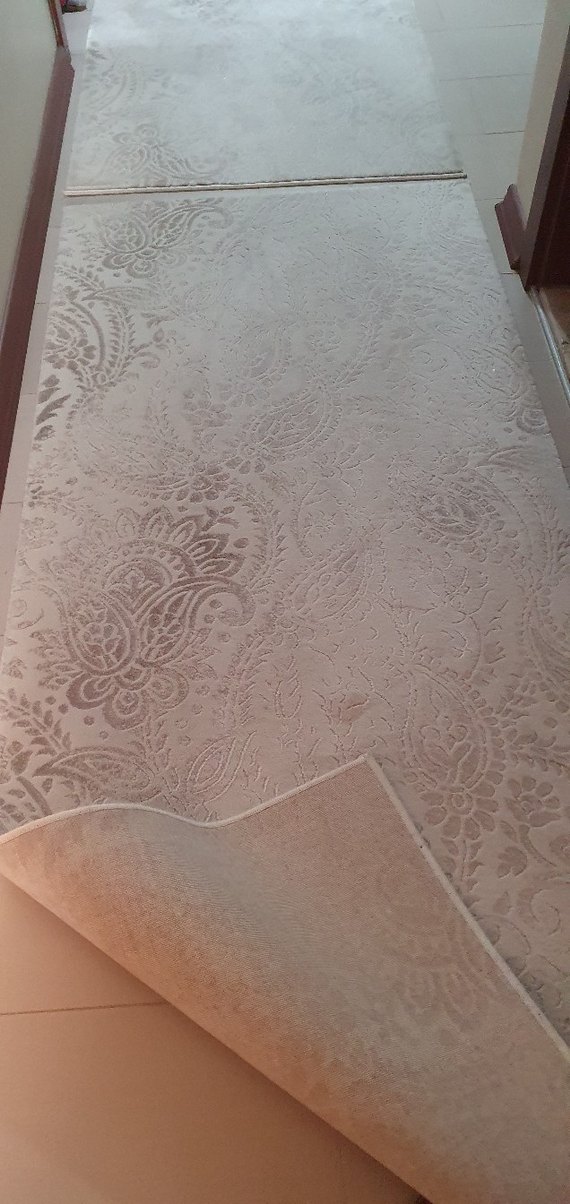 Gri Beyaz Düz Desenli Halı - Görsel 3