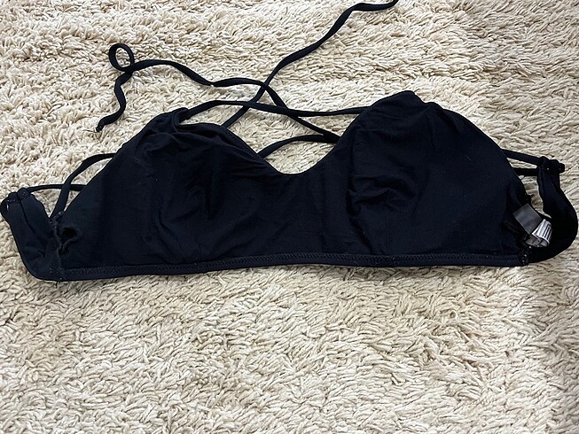 40 Beden siyah Renk penti ipli bikini takımı
