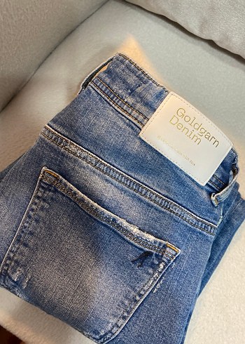 Kadın Mavi Denim Rahat Kesim Jean - Görsel 2