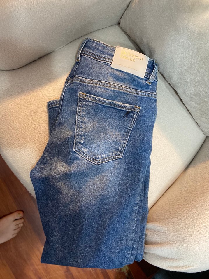 Kadın Mavi Denim Rahat Kesim Jean - Görsel 3