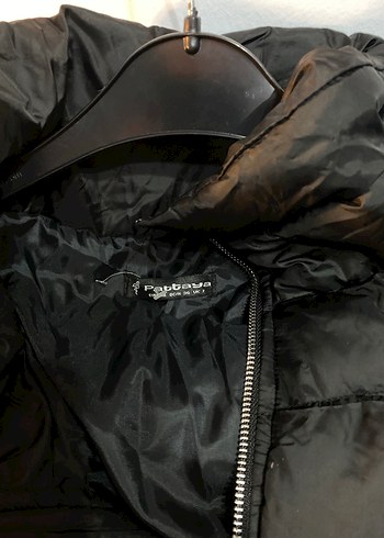 Siyah Fermuarlı Kadın Kışlık Midi Mont - Görsel 3