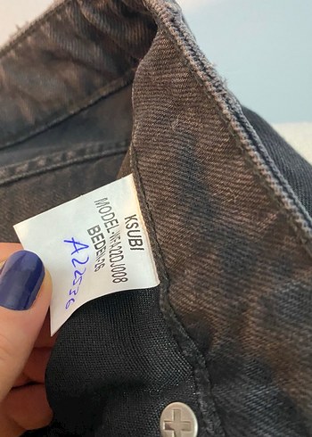 Siyah Baskılı  Denim Pantolon 26 beden - Görsel 5