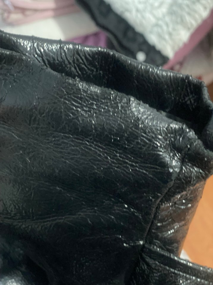 Siyah Deri Kürklü Kadın Ceket - Görsel 5