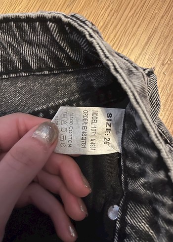 Koton Gri Bol Kesim Kadın Kot Pantolon Gri