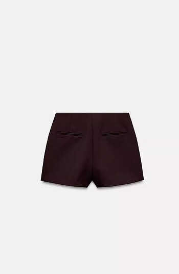 Zara Zara Bordo Şort Etek
