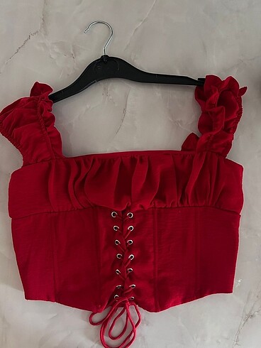 Bordo Crop Üst