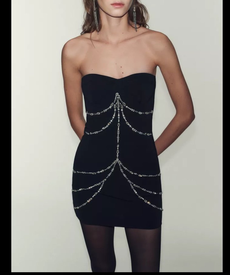 Zara Taşlı Elbise - Görsel 2