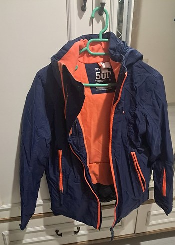 Decathlon Lacivert Kapusonlu Cocuk Mont