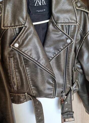 Zara biker deri ceket 
