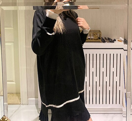 Siyah Triko Elbise & Tunik
