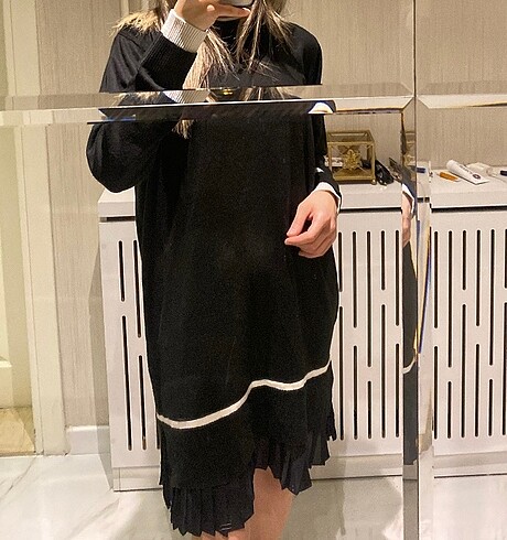 Koton Siyah Triko Elbise & Tunik