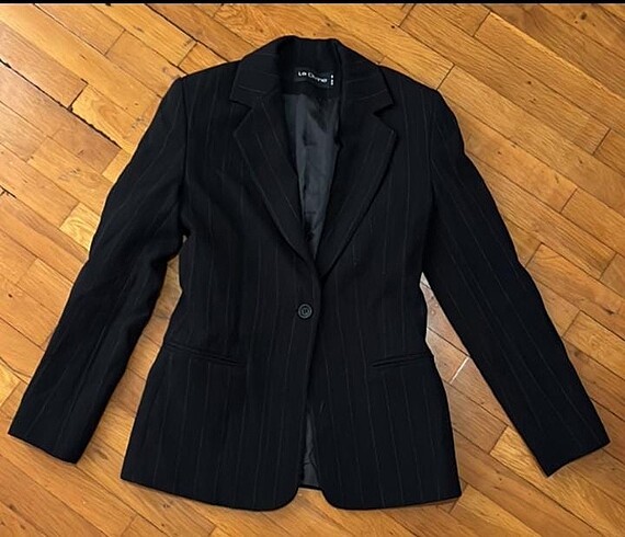 siyah çizgili blazer ceket