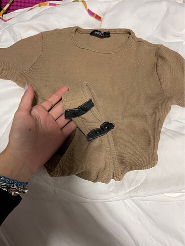 s Beden camel Renk kısa kollu body