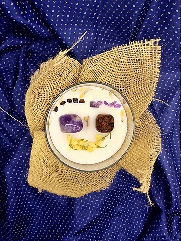 Yay Burcu Mumu (375G - 0 DOĞAL SOYA WAX - YASEMİN KOKULU - OBSİD