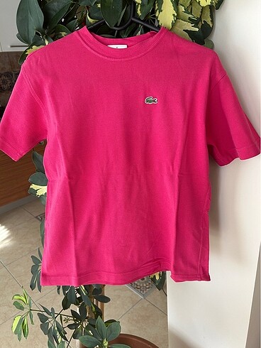 Orijinal LACOSTE fuşya tshirt