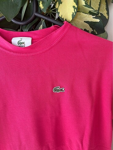 s Beden Orijinal LACOSTE fuşya tshirt