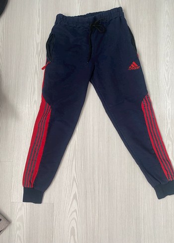 Koyu Mavi Adidas Dar Kesim Erkek çocuk Eşofman Altı