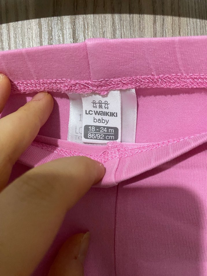 Kız Çocuk Pembe Basic Tayt - Görsel 2