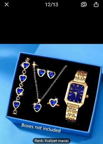 Yeşil Kadın Saat ve Takı Seti, Pullu - Görsel 12