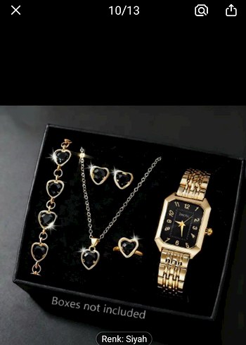 Yeşil Kadın Saat ve Takı Seti, Pullu - Görsel 13