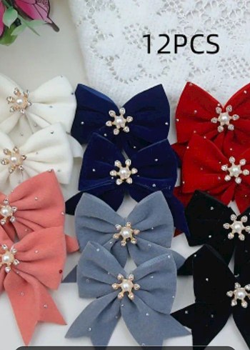 İnci Taşlı 6'lı Vintage Fiyonk Seti - Görsel 8