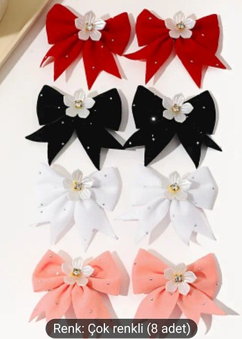 İnci Taşlı 6'lı Vintage Fiyonk Seti - Görsel 20