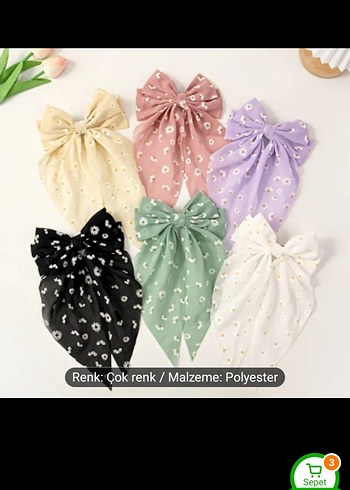 İnci Taşlı 6'lı Vintage Fiyonk Seti - Görsel 2