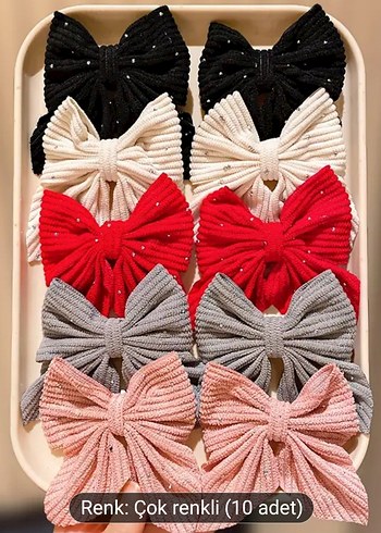 İnci Taşlı 6'lı Vintage Fiyonk Seti - Görsel 19