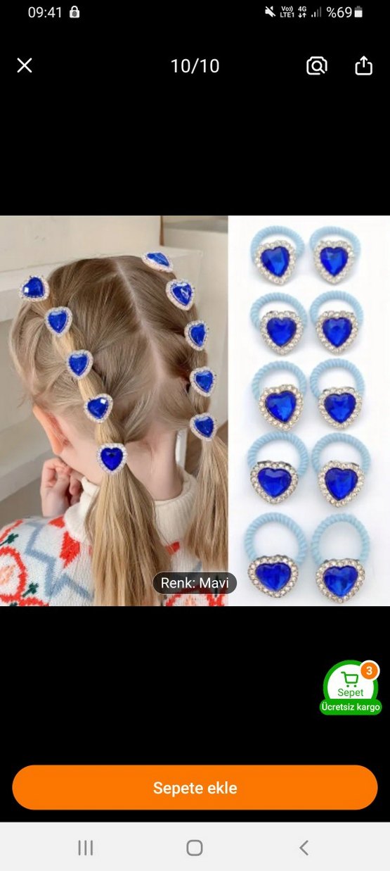 İnci Taşlı 6'lı Vintage Fiyonk Seti - Görsel 5