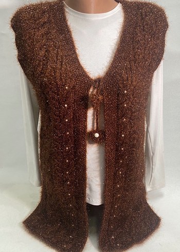 Sarı Çiçekli Beyaz Örgü Dekoratif Örtü - Görsel 14