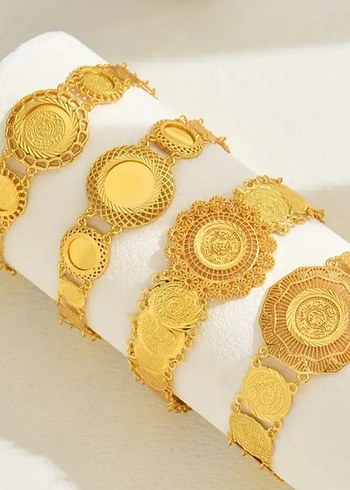 Altın Renkli Zincir Detaylı Midi Kolye - Görsel 5