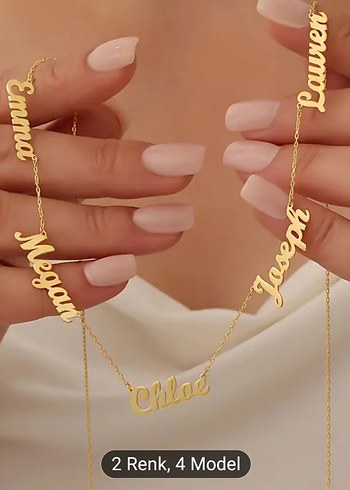 Altın Renkli Zincir Detaylı Midi Kolye - Görsel 9