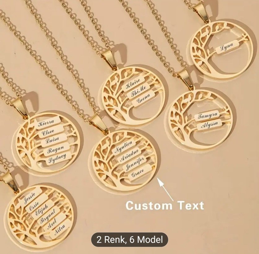 Altın Renkli Zincir Detaylı Midi Kolye - Görsel 4