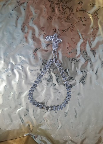 Gri Zincir Detaylı Yılan Desenli Kadın El Zinciri - Görsel 2