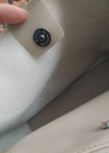 Bej Deri Kadın Çanta - Görsel 5