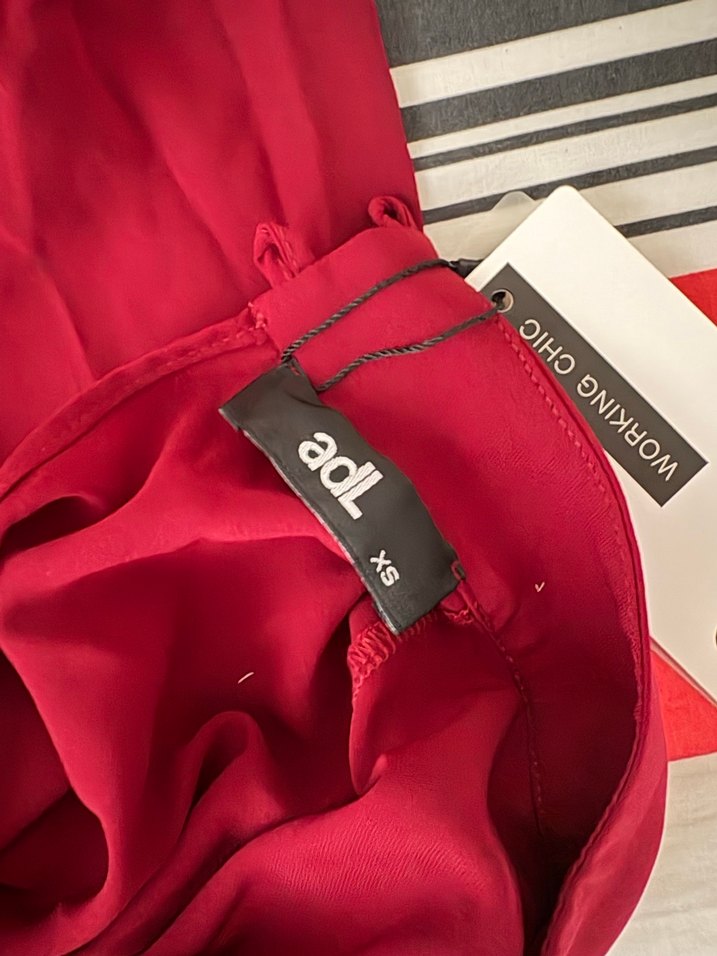 Bordo Uzun Kollu Drapeli Kadın Bluz - Görsel 4