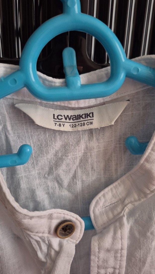 Erkek Keten Kısa Kollu Gömlek - Görsel 2