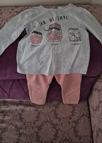 Kız Çocuk Mevsimlik Uzun kollu ve tayt kombin - Görsel 6