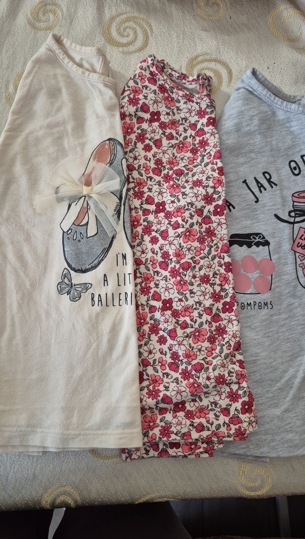 Kız Çocuk Mevsimlik Uzun kollu ve tayt kombin - Görsel 2