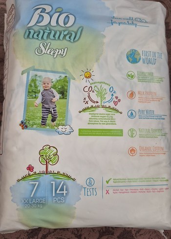 Sleepy Bio Natural XXL Bebek Bezi 14'lü