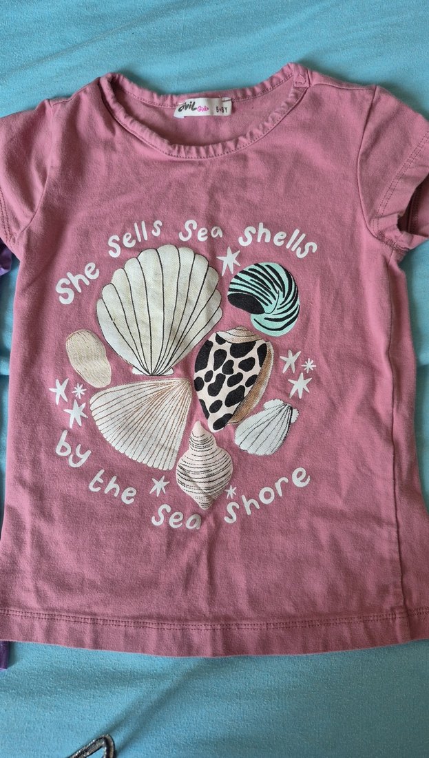 Baskılı Kız Çocuk Tişörtü - Görsel 3