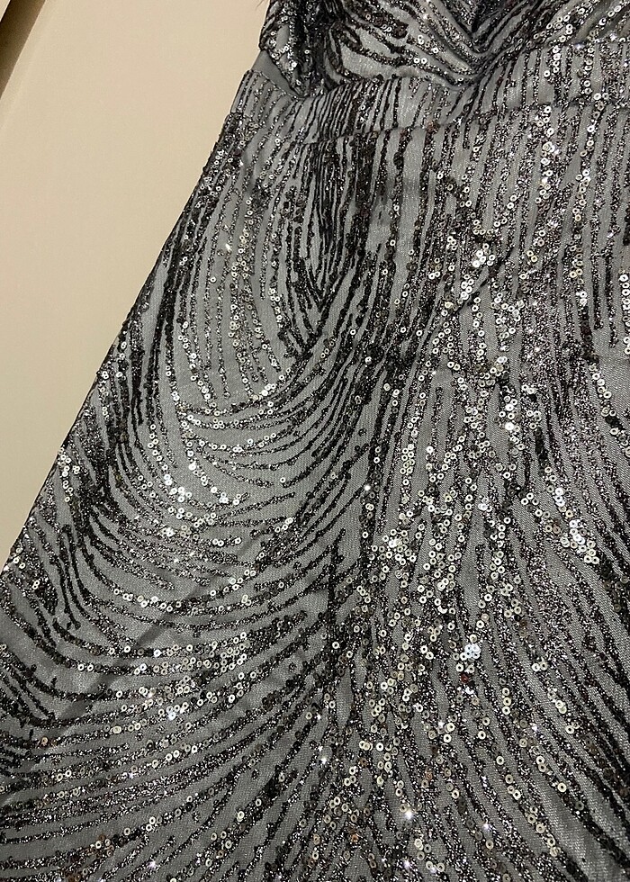 Gri pulpayet elbise - Görsel 2