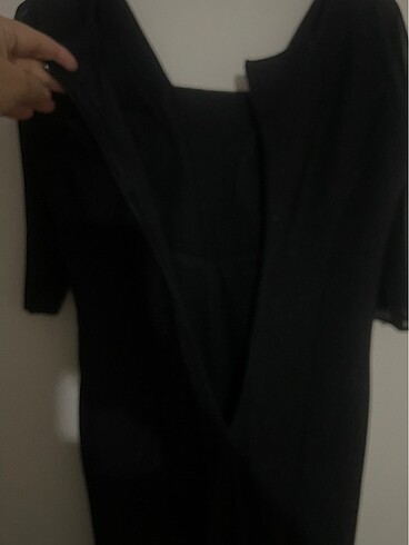 Kendinden simli kumaş siyah abiye - Görsel 6