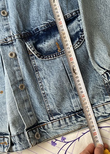 diğer Beden mavi Renk Düğmeli Gri Mavi Denim Ceket