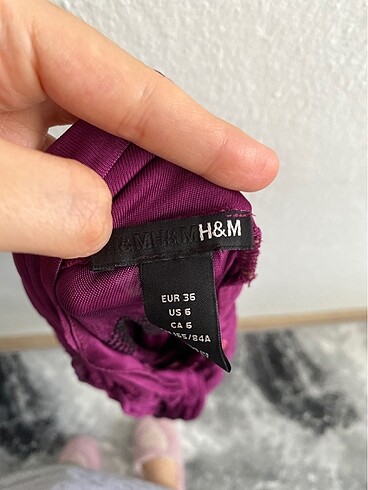 36 Beden çeşitli Renk H&M mini mor elbise